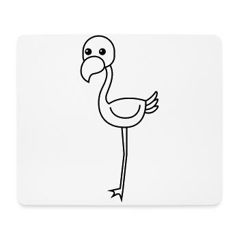 Flamingo Comic Tier - Mousepad (Querformat) - Weiß - Vorne