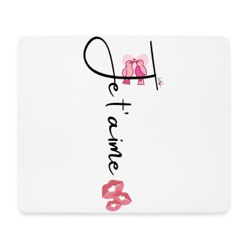 Ich liebe dich Vogel Valentinstag - Mousepad (Querformat) - Weiß - Vorne
