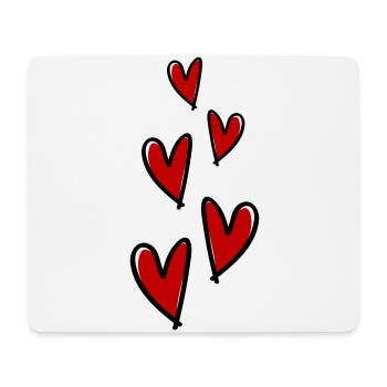 Herzen Love Symbol - Mousepad (Querformat) - Weiß - Vorne