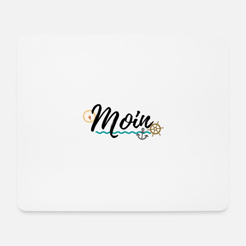 Moin - Mousepad (Querformat) - Weiß