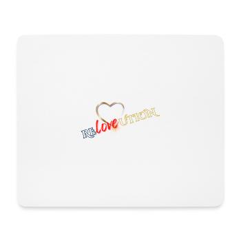 Liebevolution Herzrose Typo - Mousepad (Querformat) - Weiß - Vorne