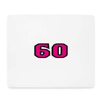 60. 60 JAHRE. 60-JÄHRIGES JUBILÄUM. 60. GEBURTSTAG. - Mousepad (Querformat) - Weiß - Vorne