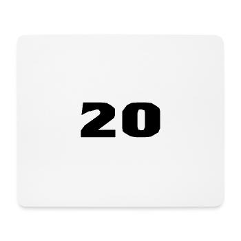 20. 20 ANS. 20e ANNIVERSAIRE. ANNIVERSAIRE 20 ANS. - Tapis de souris (format paysage) - blanc - Devant