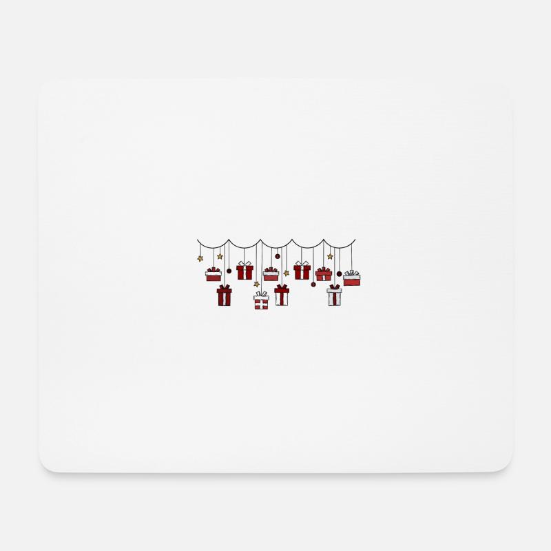 Weihnachten Girlande - Mousepad (Querformat) - Weiß