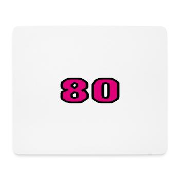 80. 80 JAHRE. 80-JÄHRIGES JUBILÄUM. 80. GEBURTSTAG. - Mousepad (Querformat) - Weiß - Vorne