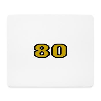 80. 80 YEARS. 80th ANNIVERSARY. 80TH BIRTHDAY. - Mouse Pad (horizontal) - white - Front