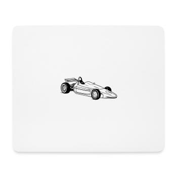Voiture de course - Tapis de souris (format paysage) - blanc - Devant