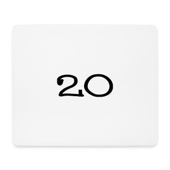20. 20 ANS. 20e ANNIVERSAIRE. ANNIVERSAIRE 20 ANS. - Tapis de souris (format paysage) - blanc - Devant
