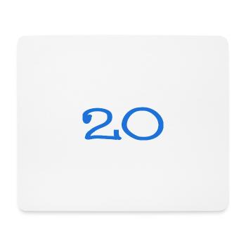 20. 20 ANS. 20e ANNIVERSAIRE. ANNIVERSAIRE 20 ANS. - Tapis de souris (format paysage) - blanc - Devant