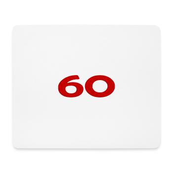 60. 60 ANS. 60e ANNIVERSAIRE. ANNIVERSAIRE 60 ANS. - Tapis de souris (format paysage) - blanc - Devant