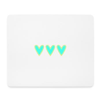 HERZ. HERZ. HEILIGER VALENTINSTAG. LIEBE. LIEBE. WEIHNACHTEN - Mousepad (Querformat) - Weiß - Vorne