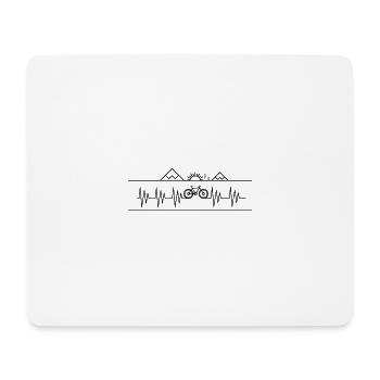 Vélo Panorama Heartbeat - Tapis de souris (format paysage) - blanc - Devant