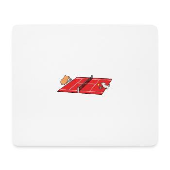 Tennis T-Shirt Dog and Capybara - Mouse Pad (horizontal) - white - Front