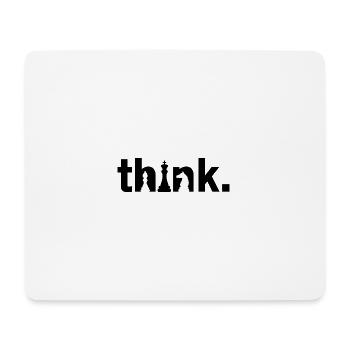 think Schach Schachbrett lustige Schachfiguren - Mousepad (Querformat) - Weiß - Vorne