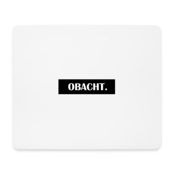 obacht - Mousepad (Querformat) - Weiß - Vorne