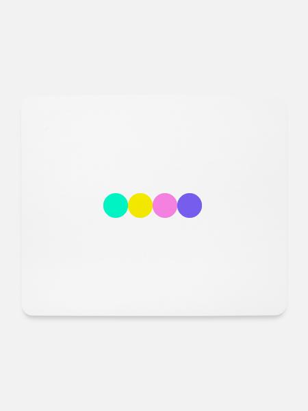 Farbkreise neon la street art - Mousepad (Querformat) - Weiß