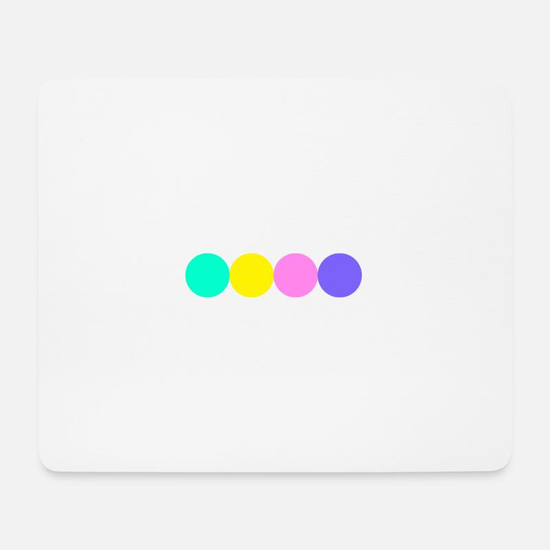 Farbkreise neon la street art - Mousepad (Querformat) - Weiß