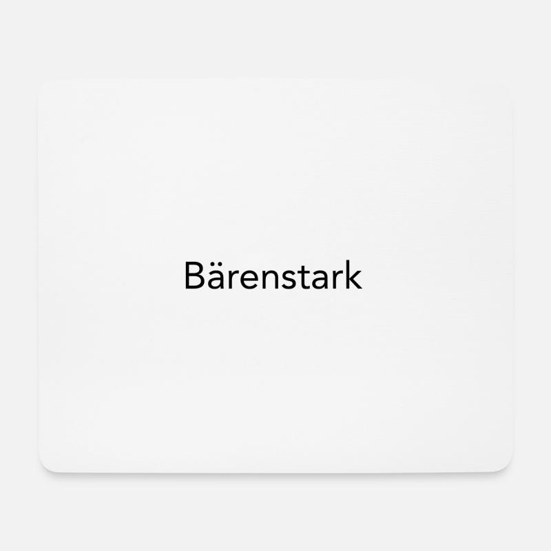 Bärenstark - Mousepad (Querformat) - Weiß