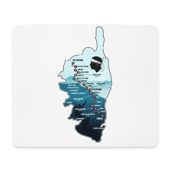GR20 GR 20 Carte Corse randonnée gr 20 - Tapis de souris (format paysage) - blanc - Devant