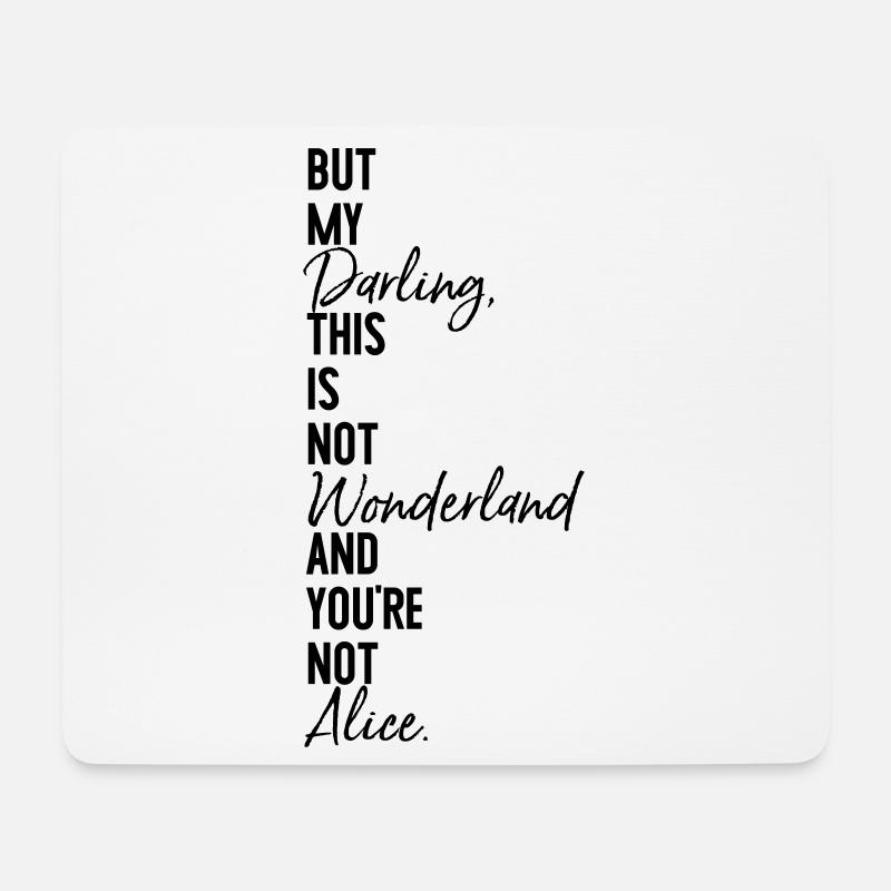 Alice Wonderland - Mousepad (Querformat) - Weiß