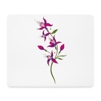 Summer flowers, fuchsias. Purple, pink. - Mouse Pad (horizontal) - white - Front