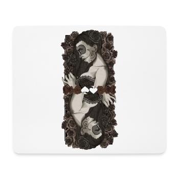 Twin Catrinas in Roses - Mouse Pad (horizontal) - white - Front