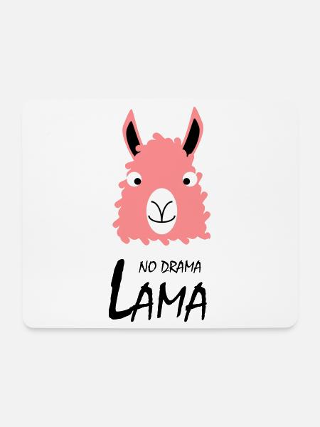 No drama Lama - Mouse Pad (horizontal) - white