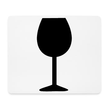 Weinglas, Wein - Mousepad (Querformat) - Weiß - Vorne