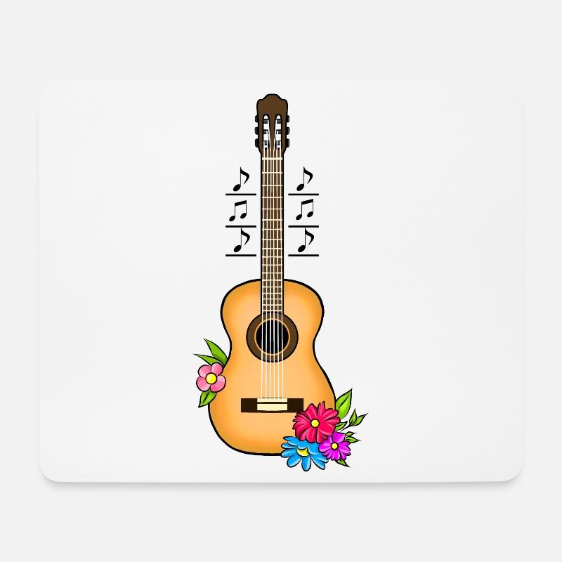Gitarre - Mousepad (Querformat) - Weiß