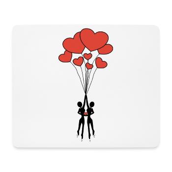 2 Les femmes s’aiment - Tapis de souris (format paysage) - blanc - Devant