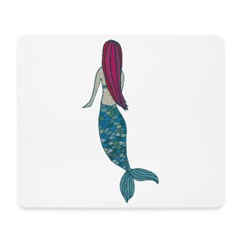 sirène - Tapis de souris (format paysage) - blanc - Devant