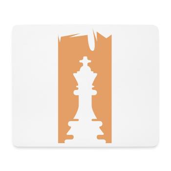 Chess King Chess Player Illustration Logo Game - Mouse Pad (horizontal) - white - Front