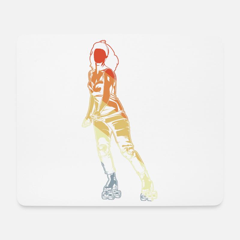 Roller skater - Mouse Pad (horizontal) - white