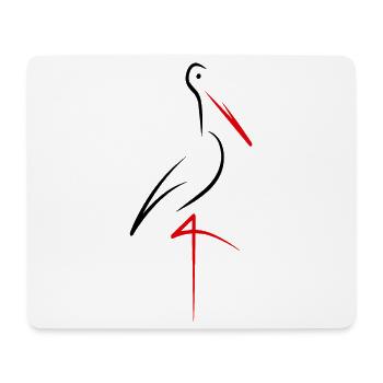 Storch - Mousepad (Querformat) - Weiß - Vorne