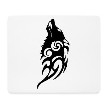 Black Wolf Ghost of the Forest - Mouse Pad (horizontal) - white - Front