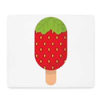Fraise - Tapis de souris (format paysage) - blanc - Devant