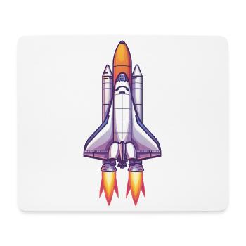 Cosmos Rocket Neon Edition - Mouse Pad (horizontal) - white - Front