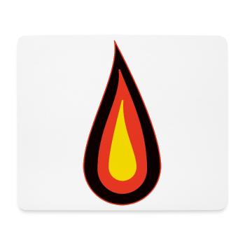 Germany Flame - Black Red Gold Design - Mouse Pad (horizontal) - white - Front