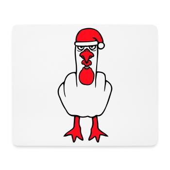 Seagull Middle Finger Fuck You Angry Christmas - Mouse Pad (horizontal) - white - Front