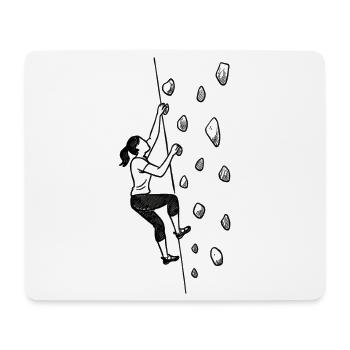 Femmes Bouldering Shirt – Minimalisme graphique - Tapis de souris (format paysage) - blanc - Devant