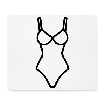maillot de bain - Tapis de souris (format paysage) - blanc - Devant