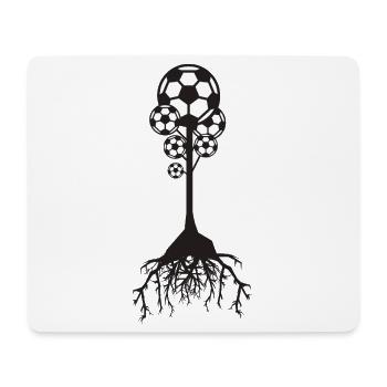 Fußball Ball Baum - Mousepad (Querformat) - Weiß - Vorne