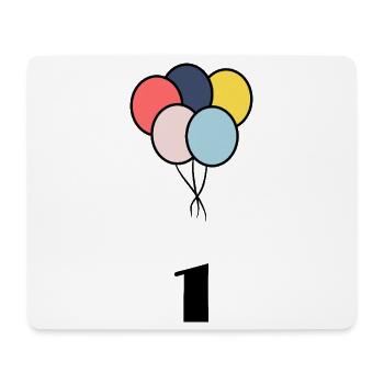 1. 1 year. 1st ANNIVERSARY. 1 YEAR ANNIVERSARY - Mouse Pad (horizontal) - white - Front