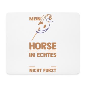 Steckenpferd Hobbyhorse Hobby Horsing - Mousepad (Querformat) - Weiß - Vorne