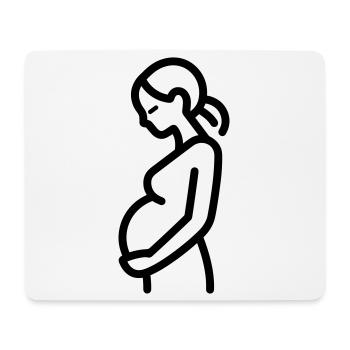 Schwangere - Mousepad (Querformat) - Weiß - Vorne