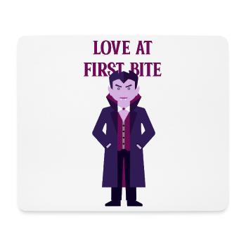 Liebe beim ersten Biss Vampir - Mousepad (Querformat) - Weiß - Vorne