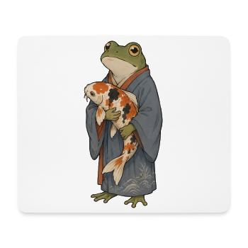 Koi Fish Koi Carp KOI-FROG Koi Garden Pond - Mouse Pad (horizontal) - white - Front
