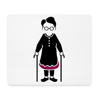 Grandma Lady - Mouse Pad (horizontal) - white - Front