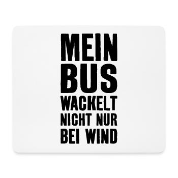 LUSTIG CAMPER BUS CAMPING - Mousepad (Querformat) - Weiß - Vorne