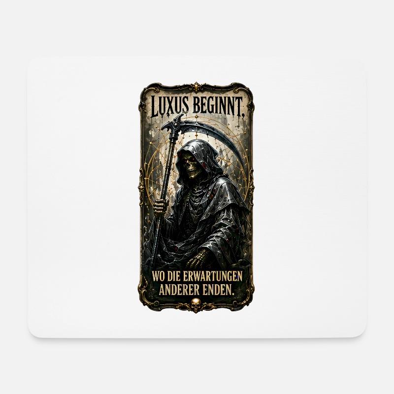 Luxus beginnt, wo die Erwartungen anderer enden - Mousepad (Querformat) - Weiß